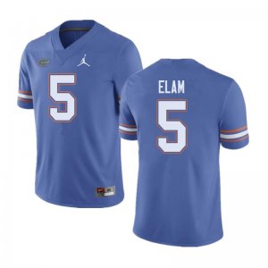 Men's Florida Gators #5 Kaiir Elam NCAA Jordan Brand Blue Authentic Stitched College Football Jersey CKR2862VD